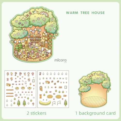 Mini Stickers 3D - Casa del Arbol  #SM03