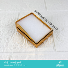 Load image into Gallery viewer, Caja de Joyería Dorado Tornasol Estrellas (5.7*8*1.5cm)
