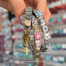 Cargar imagen en el visor de la galería, Pulsera Italiana + 5 Charms Aleatorios Acero Inoxidable
