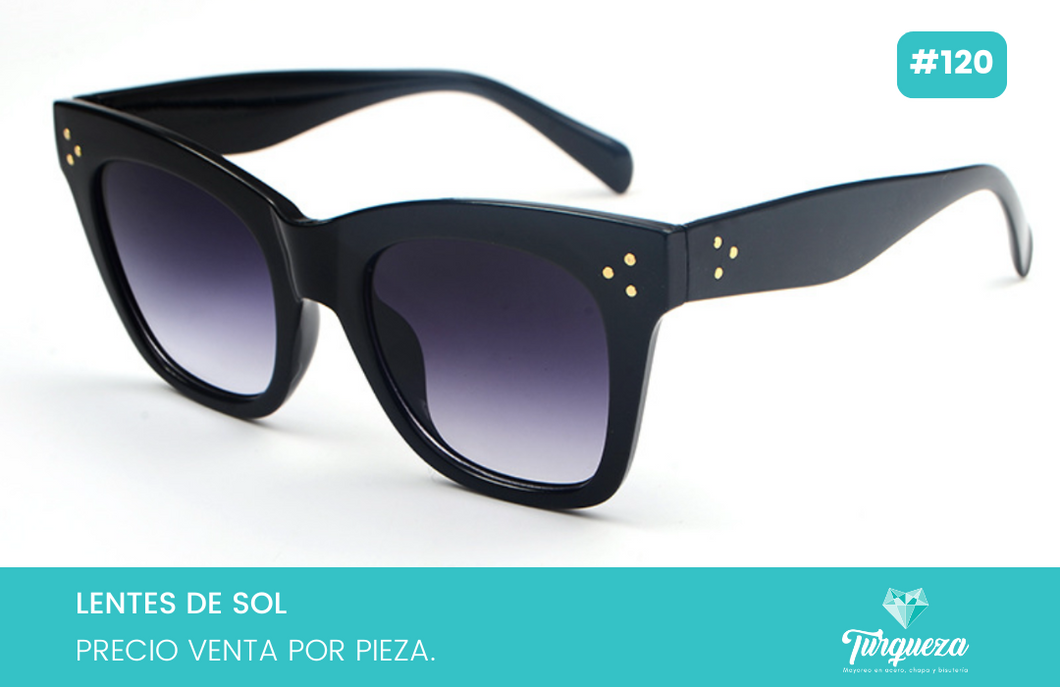 Lentes de Sol Clasico Cat 3P Negro #120