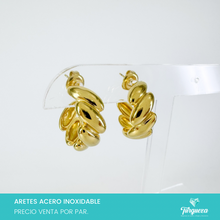 Cargar imagen en el visor de la galería, Arete Ovales (2cm) Acero Inoxidable
