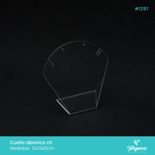 Load image into Gallery viewer, Exhibidor Abanico Collar y Aretes Transparente
