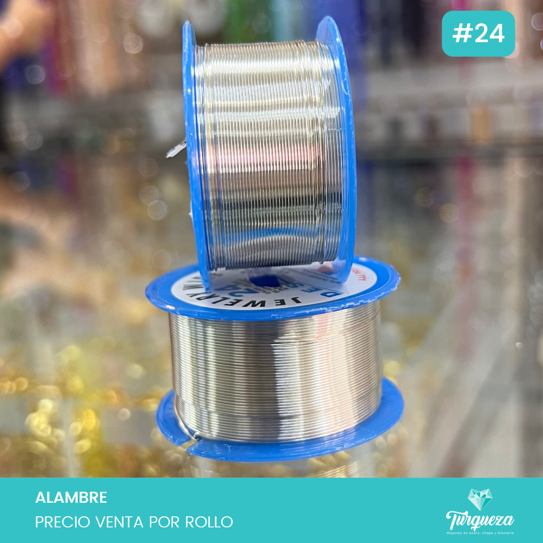 Alambre DW Plateado Calibre 24