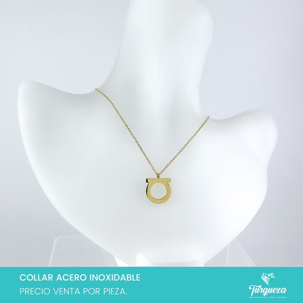 Collar Dupe F Dorado Acero Inoxidable