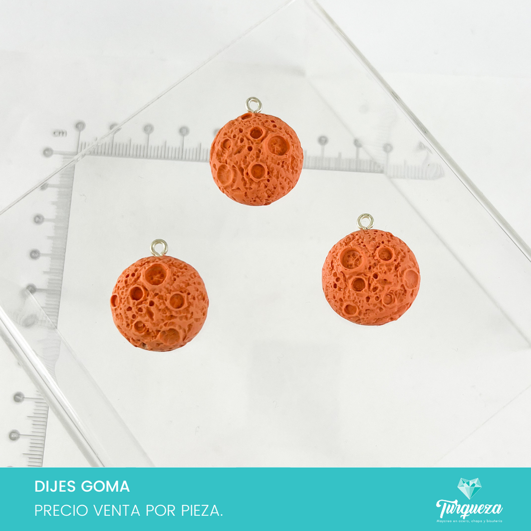 Dije Luna Naranja (2.4x2cm) Resina