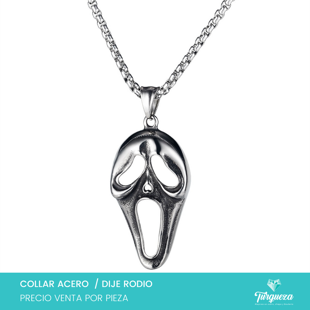 Collar Mascara Scream Acero Inoxidable
