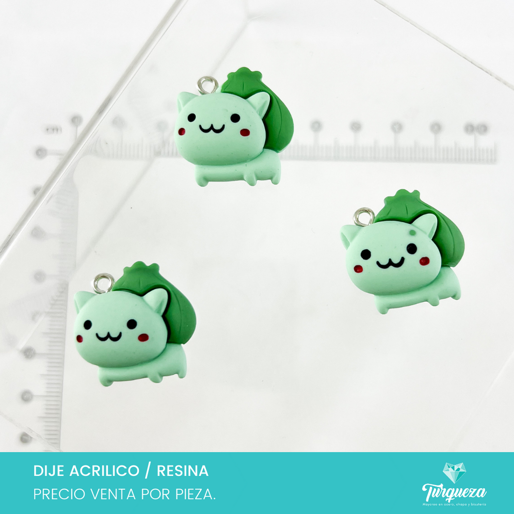 Dije Bulbasaur Poke mon Acrilico / Resina