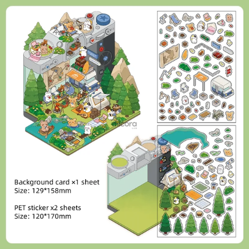 Mini Stickers 3D - Campamento #SM13