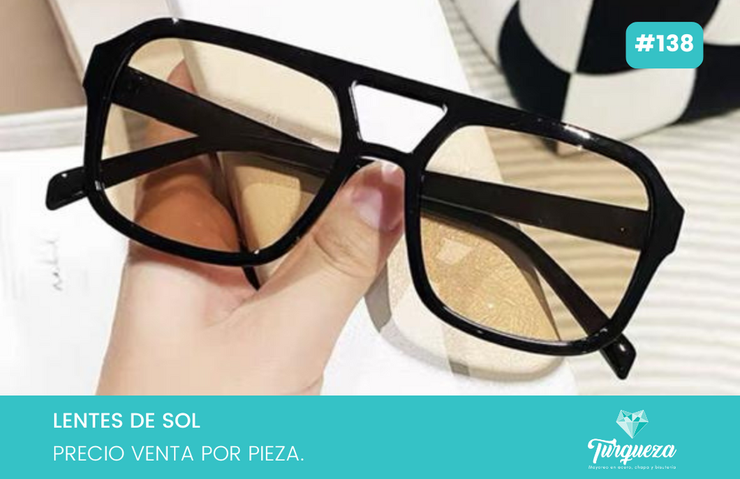 Lentes de Sol Aviador Retro Café #138