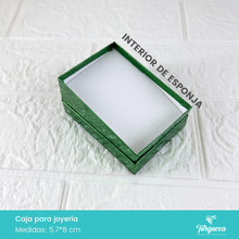 Cargar imagen en el visor de la galería, Caja de Joyería Verde Tornasol Estrellas (5.7*8cm)
