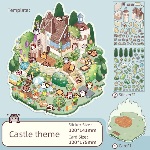 Mini Stickers 3D - Castillo #SM14