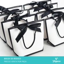 Cargar imagen en el visor de la galería, Envoltura de Regalo Blanco con Negro (14x17x7cm)
