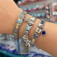 Cargar imagen en el visor de la galería, Pulsera Italiana + 10 Charms Aleatorios Acero Inoxidable
