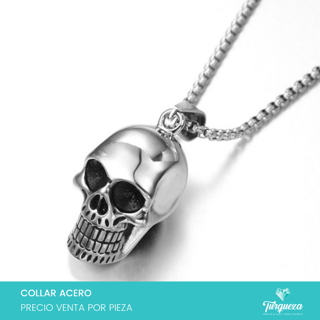 Collar Calavera Acero inoxidable