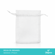 Load image into Gallery viewer, Bolsa de Organza Blanco (10pzas 9x12cm)
