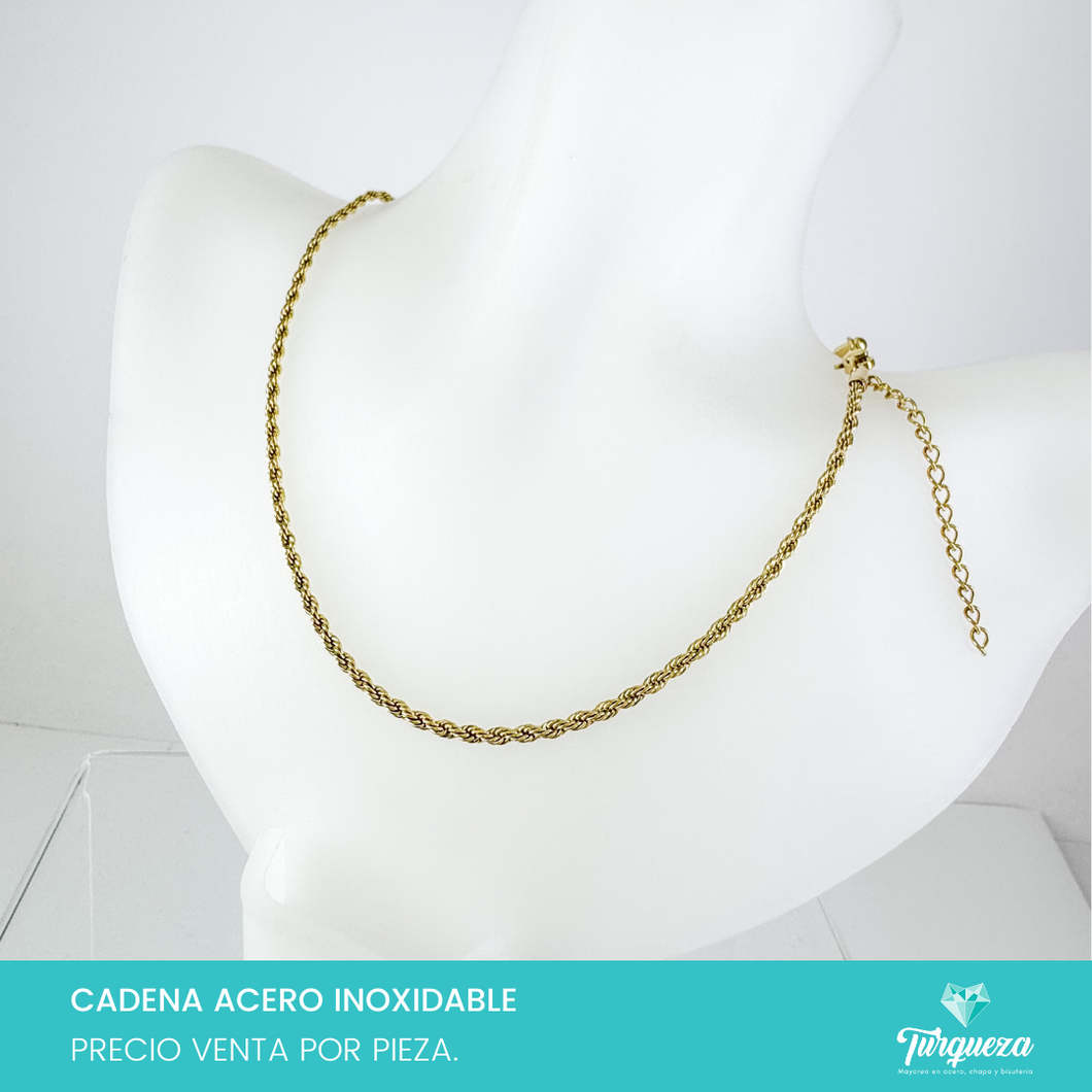 Cadena Torsal Choker (43cm-2mm) Acero Inoxidable