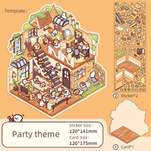 Cargar imagen en el visor de la galería, Mini Stickers 3D - Fiesta en casa #SM15
