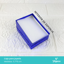 Load image into Gallery viewer, Caja de Joyería Azul Tornasol Estrellas (5.7*8cm)
