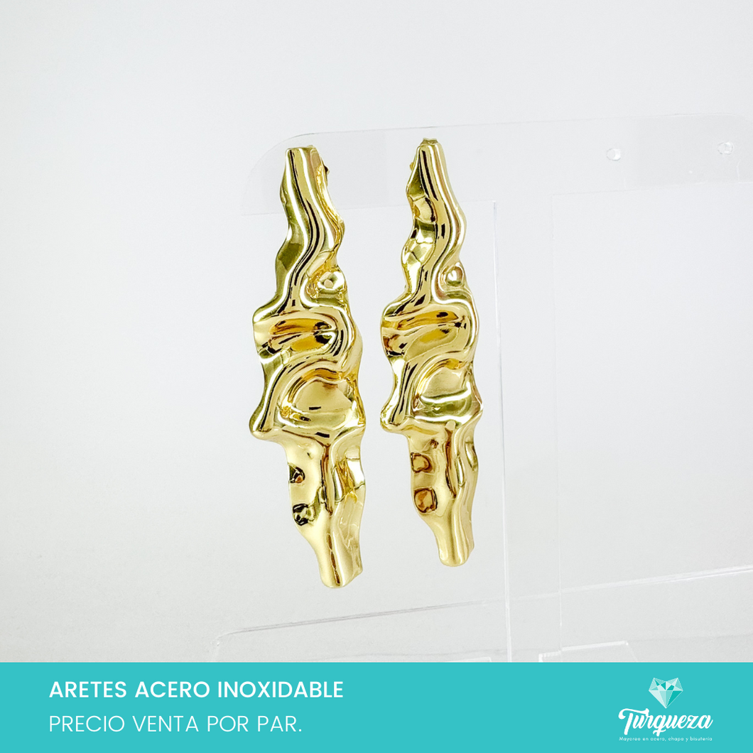 Arete Armedia Dorado 7cm Acero Inoxidable