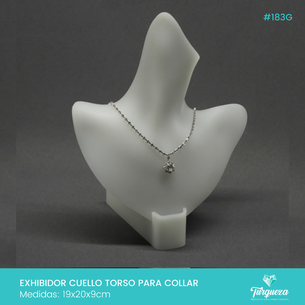 Exhibidor Cuello Torso Para collar Blanco