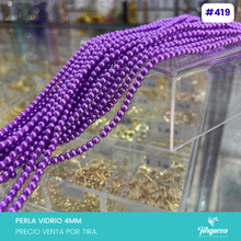 Cargar imagen en el visor de la galería, Perla de vidrio 4mm Variedad de colores
