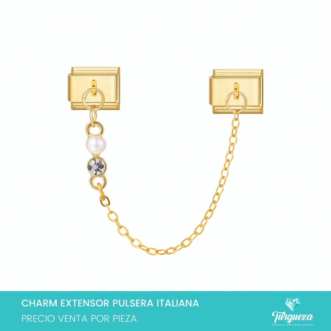 Dije Charm Cadena Colgante para Pulsera Tipo Italiana Acero Inoxidable