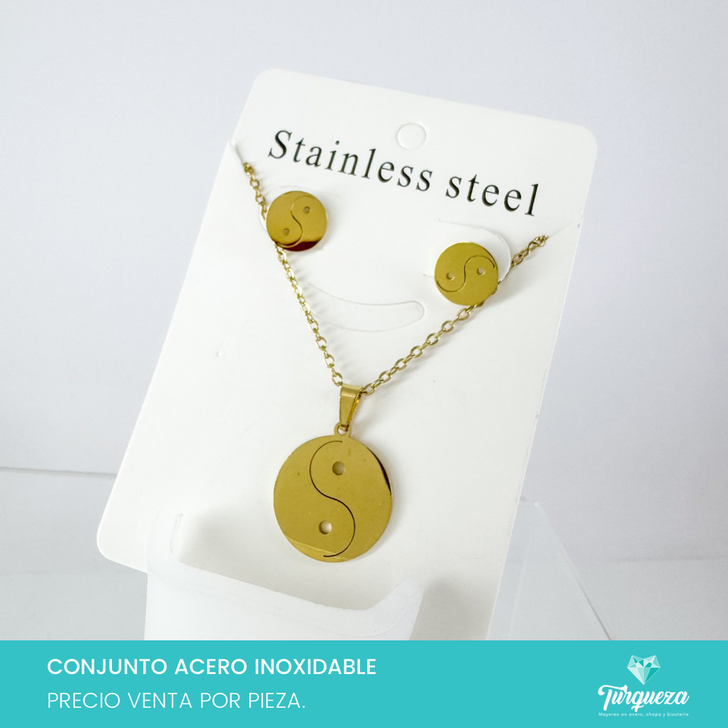 Conjunto Yinyang Acero Inoxidable