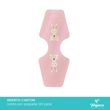 Cargar imagen en el visor de la galería, Inserto de Cartón para joyería Rosa Con Conejito 1.4&#39;&#39;x3.4&#39;&#39; (3.5x8.5cm) Empaque
