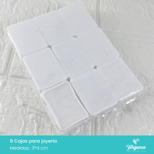 Load image into Gallery viewer, 9 Cajas Blanca de Plástico para Broqueles (3*4cm)
