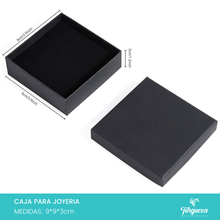 Cargar imagen en el visor de la galería, Pack 50 Cajas de Joyería Negra (9x9x3cm)
