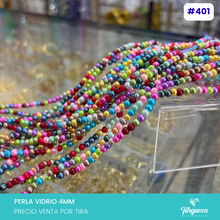 Cargar imagen en el visor de la galería, Perla de vidrio 4mm Variedad de colores
