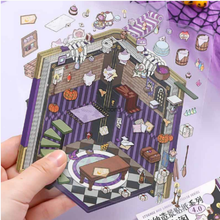 Load image into Gallery viewer, Mini Stickers 3D - Casa de magos #SM09
