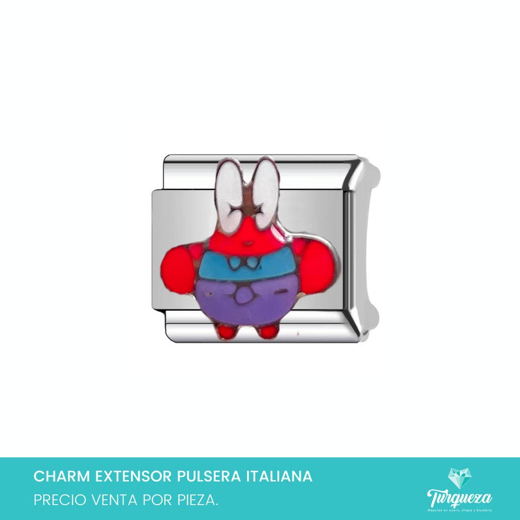 Dije Charm Don C para Pulsera Tipo Italiana Plateado Acero Inoxidable