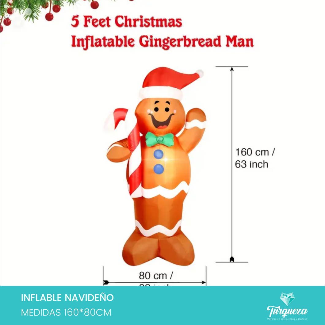 Inflable Navideño Galleta Gengibre