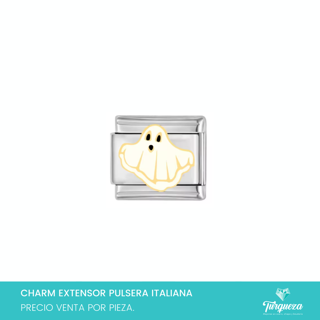 Dije Charm Fantasma para Pulsera Tipo Italiana Plateado Acero Inoxidable