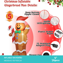 Cargar imagen en el visor de la galería, Inflable Navideño Galleta Gengibre
