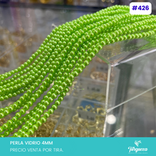 Cargar imagen en el visor de la galería, Perla de vidrio 4mm Variedad de colores
