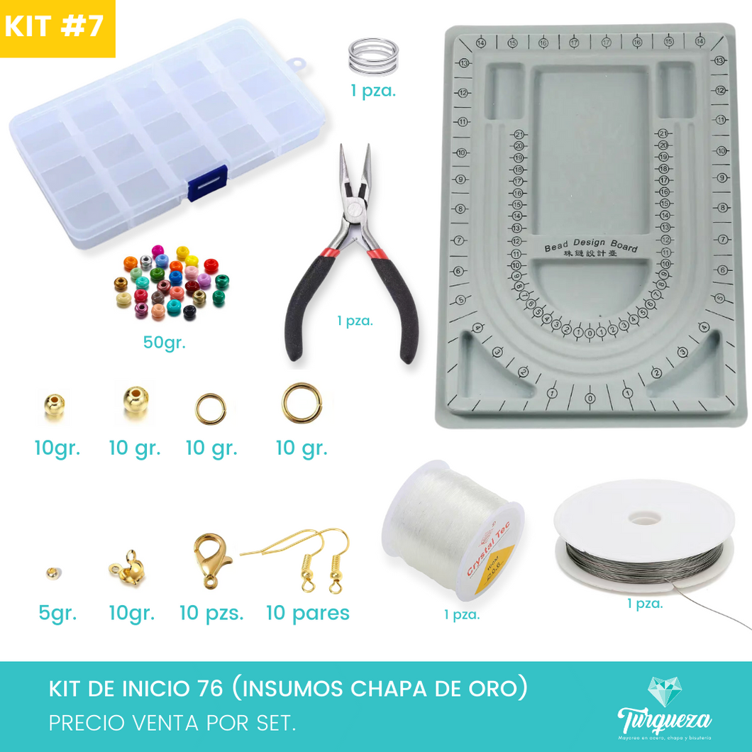 KIT de Inicio Bisutería #7 (Material Chapa de oro)