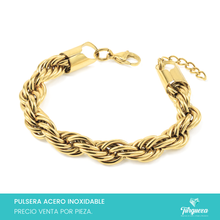 Cargar imagen en el visor de la galería, Pulsera Torsal Chunky Acero Inoxidable
