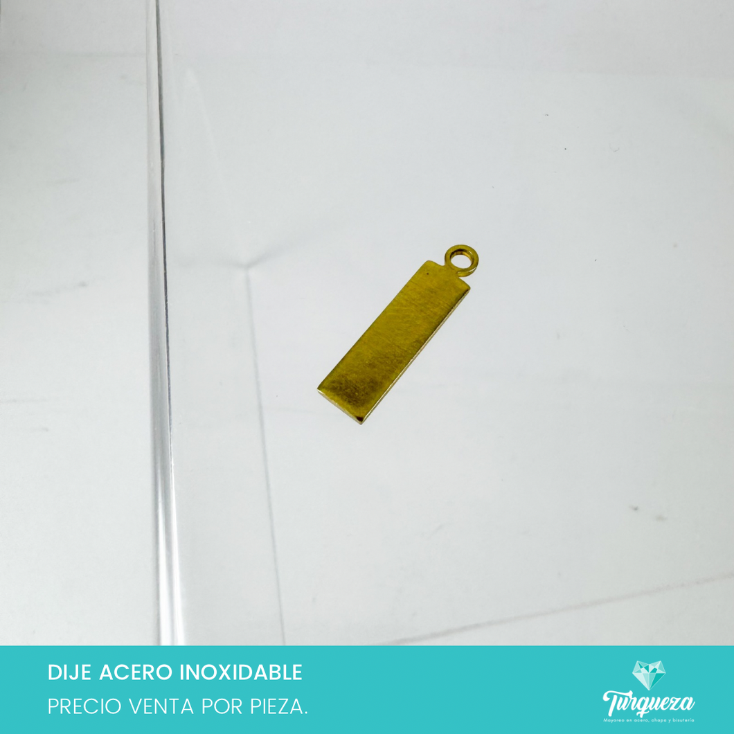 Dije Placa Grabado Acero Inoxidable