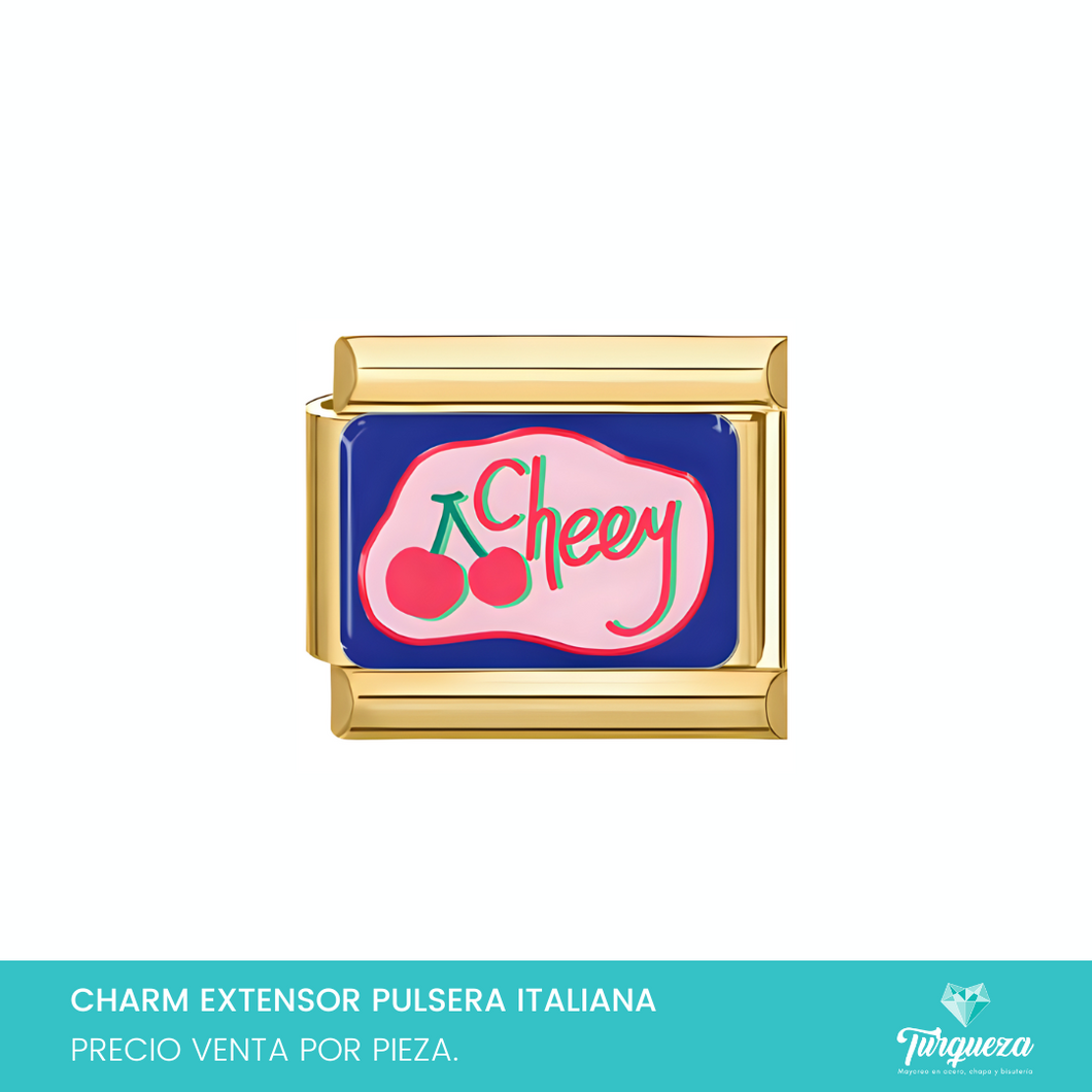 Dije Charm Cherry para Pulsera Tipo Italiana Acero Inoxidable