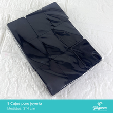 Load image into Gallery viewer, 9 Cajas Negra de Plástico para Broqueles (3*4cm)
