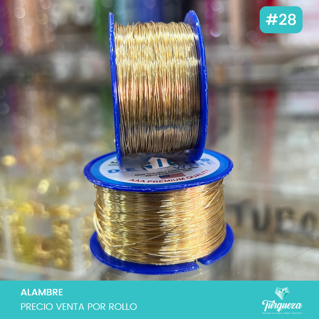 Alambre DW Dorado Calibre 28