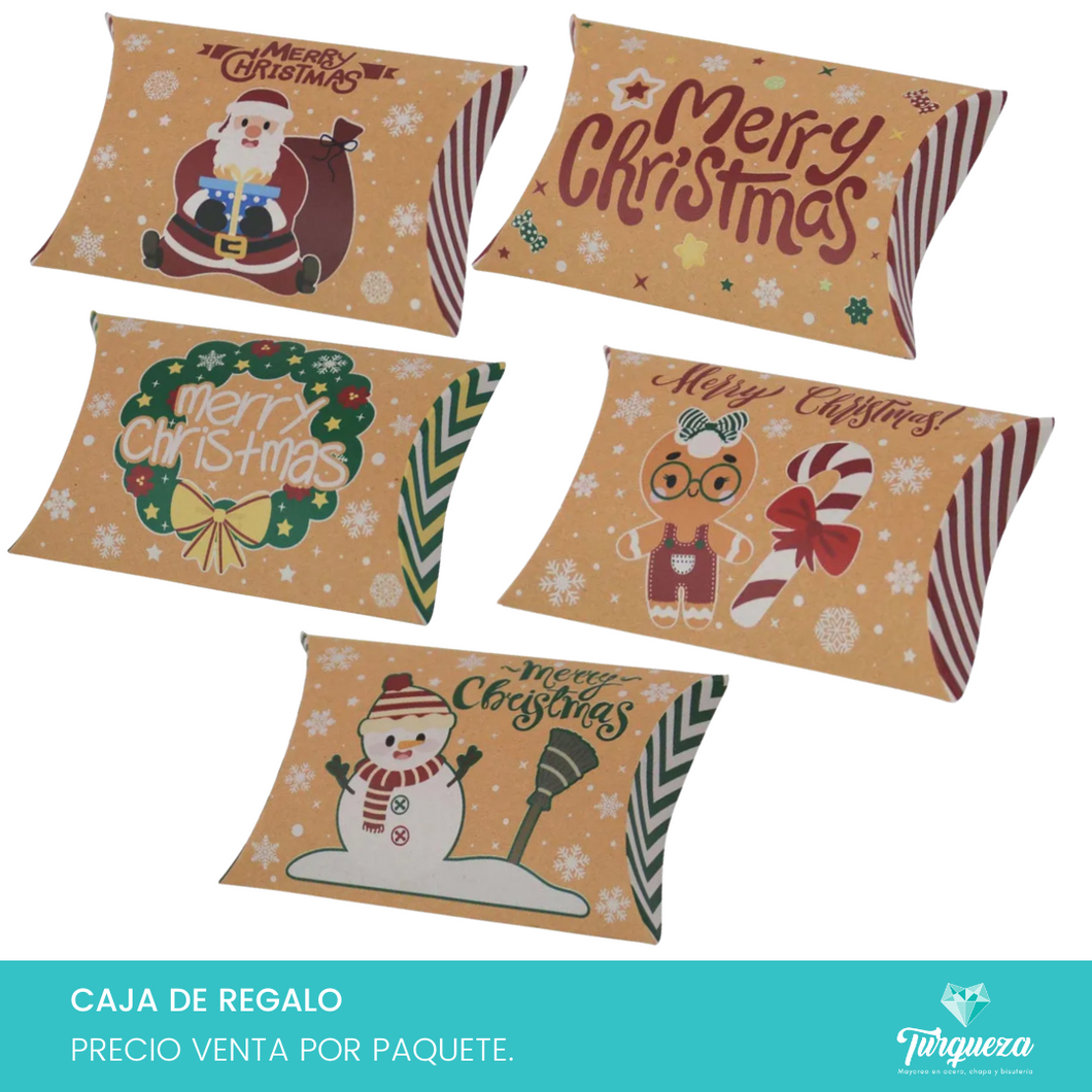 Envoltura de Regalo Navidad ''B'' 6 pzas aleatorias (12x7.2x2.5cm)