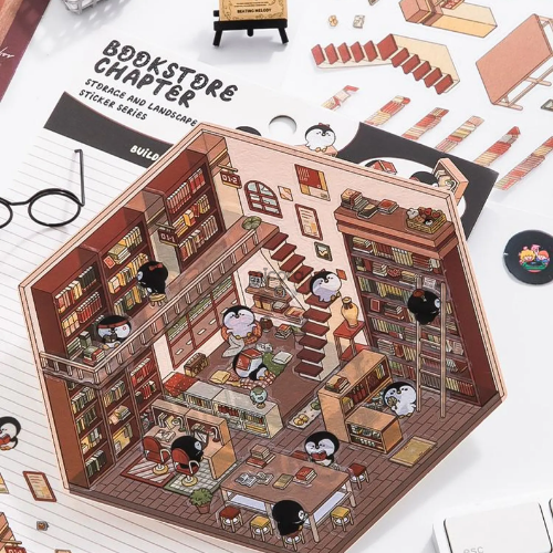 Mini Stickers 3D - Libreria #SM11