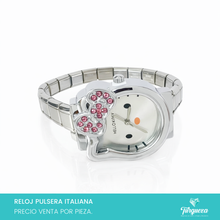 Cargar imagen en el visor de la galería, Reloj H K Pulsera Tipo Italiana (Caratula + 14 charms) Acero Inoxidable
