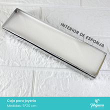 Cargar imagen en el visor de la galería, Caja de Joyería Plateada Tornasol Estrellas (5*20cm)
