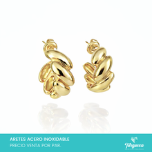 Cargar imagen en el visor de la galería, Arete Ovales (2cm) Acero Inoxidable
