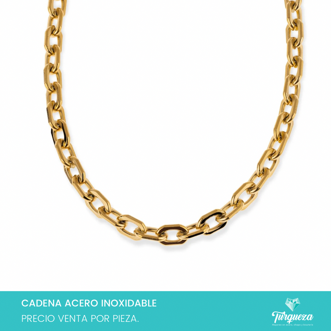 Collar Cadena Oval Chunky (60cm-7mm) Acero Inoxidable