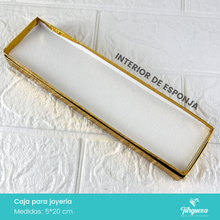 Cargar imagen en el visor de la galería, Caja de Joyería Dorada Tornasol Estrellas (5*20cm)
